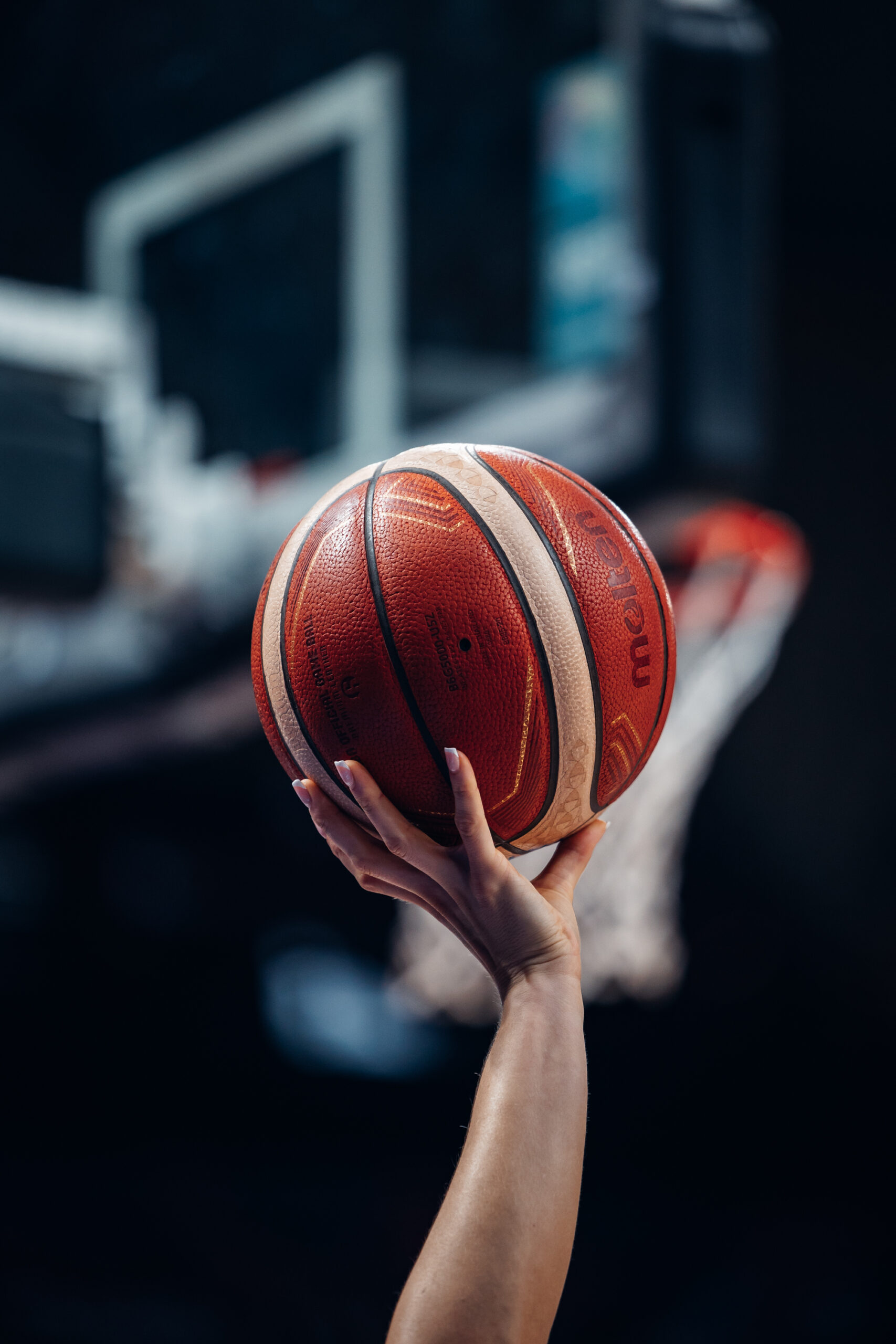 Referee Veronika Obertova with the molten ball in her hand. Day 3 of the Women's EUROBASKET 2025 Group Phase - Group A - France vs Switzerland. France's victory over Switzerland. Saturday 21 June 2025 in Piraeus by Marie MARCEL/SIPA PRESS.