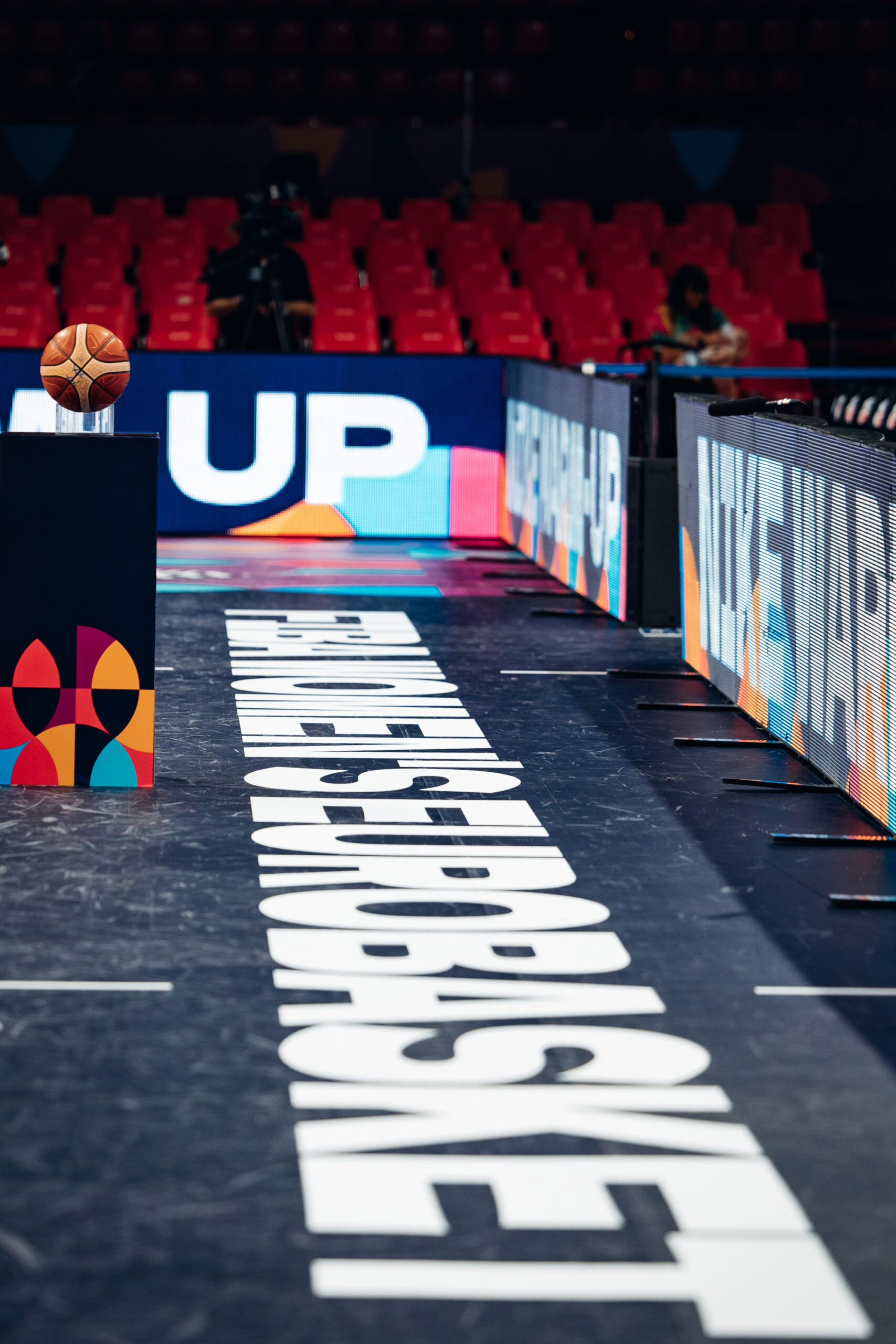 Ball of the match. Match classification of places 7-8 of FIBA WOMEN'S EUROBASKET 2025 Lithuania vs Türkiye, Sunday 29 June 2025 in Piraeus. Victory 99 for Türkiye, which advances to seventh place and 87 Lithuania, which advances to huitième place in FIBA WOMEN'S EUROBASKET 2025 by Marie MARCEL/SIPA PRESS.