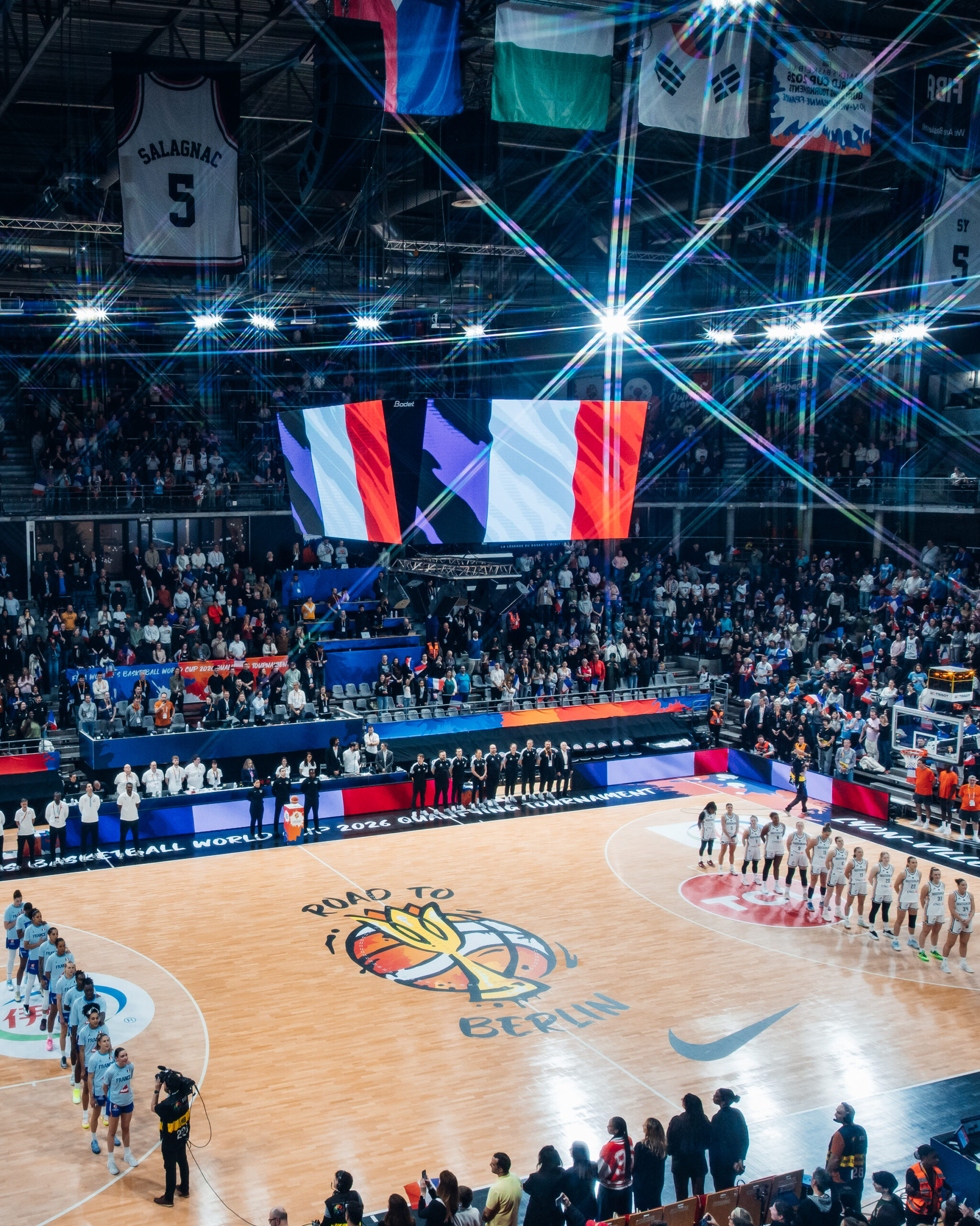 Qualifying tournament for the FIBA Women's Basketball World Cup 2026 Qualifying Tournaments, held from March 11 to 17, 2026, at the Astroballe (Villeurbanne, France). The France women's national basketball team and five other international teams (Germany, Nigeria, Colombia, Philippines, South Korea) will compete in this qualifying tournament for the FIBA Women's Basketball World Cup 2026 by Marie MARCEL/SIPA.